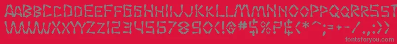 SF Wasabi Bold Font – Gray Fonts on Red Background