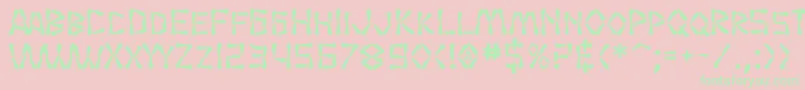 SF Wasabi Bold Font – Green Fonts on Pink Background