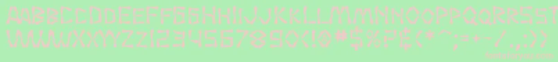 SF Wasabi Bold-Schriftart – Rosa Schriften auf grünem Hintergrund