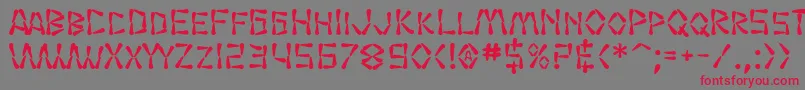 SF Wasabi Bold Font – Red Fonts on Gray Background