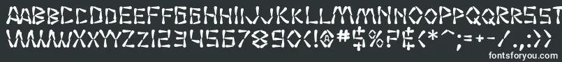 SF Wasabi Bold-Schriftart – Weiße Schriften