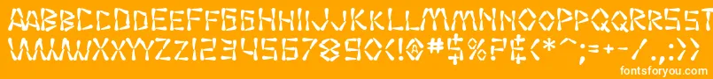 フォントSF Wasabi Bold – オレンジの背景に白い文字