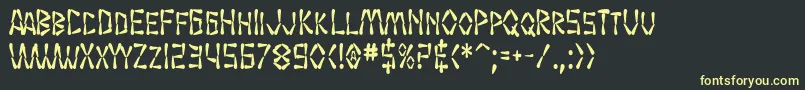 Police SF Wasabi Condensed Bold – polices jaunes sur fond noir