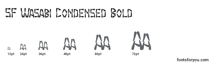 Rozmiary czcionki SF Wasabi Condensed Bold