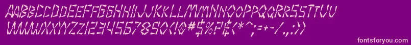 fuente SF Wasabi Condensed Italic – Fuentes Rosadas Sobre Fondo Morado