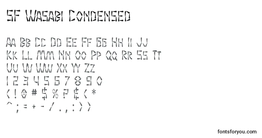 SF Wasabi Condensed-fontti – aakkoset, numerot, erikoismerkit