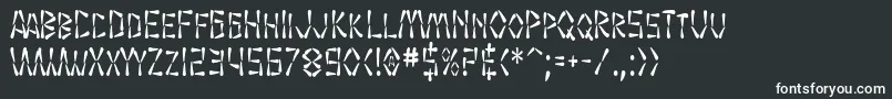 フォントSF Wasabi Condensed – 白い文字