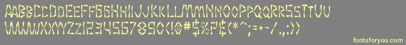SF Wasabi Condensed-fontti – keltaiset fontit harmaalla taustalla