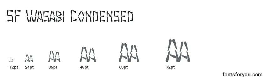 Размеры шрифта SF Wasabi Condensed