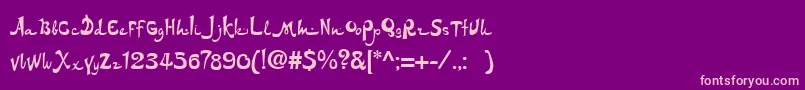 Ds Font – Pink Fonts on Purple Background