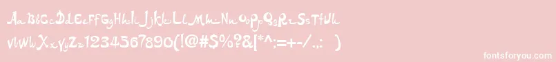 フォントDs – ピンクの背景に白い文字