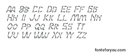 Überblick über die Schriftart SF Wasabi Italic