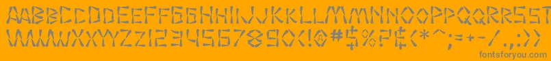 SF Wasabi-Schriftart – Graue Schriften auf orangefarbenem Hintergrund