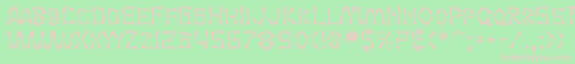 SF Wasabi Font – Pink Fonts on Green Background