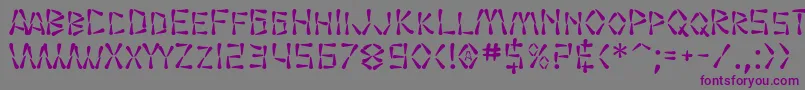 SF Wasabi-Schriftart – Violette Schriften auf grauem Hintergrund