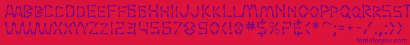 SF Wasabi Font – Purple Fonts on Red Background