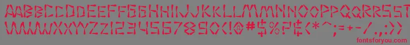 SF Wasabi Font – Red Fonts on Gray Background