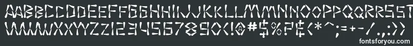 フォントSF Wasabi – 黒い背景に白い文字