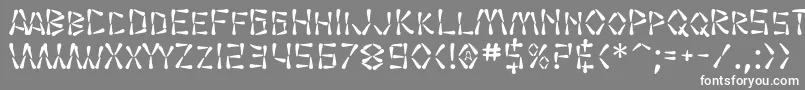 SF Wasabi Font – White Fonts on Gray Background
