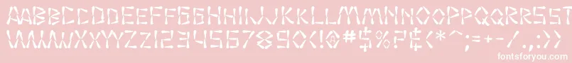 SF Wasabi Font – White Fonts on Pink Background