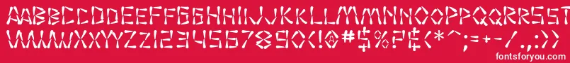 SF Wasabi Font – White Fonts on Red Background