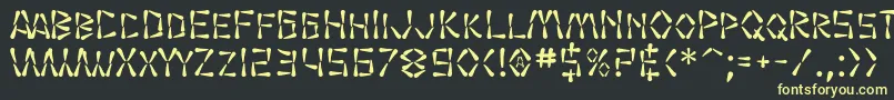 SF Wasabi Font – Yellow Fonts on Black Background