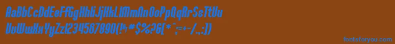 Więcej informacji o czcionce SF Willamette Bold Italic Czcionka SF Willamette Bold Italic – niebieskie czcionki na brązowym tle