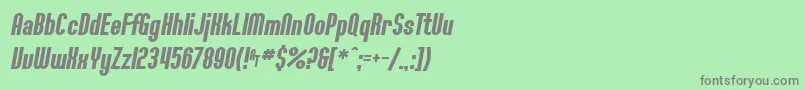 Czcionka SF Willamette Bold Italic – szare czcionki na zielonym tle