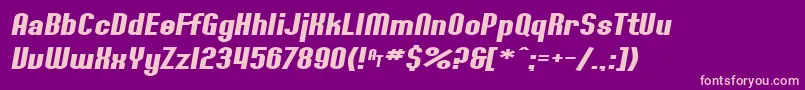 SF Willamette Extended Bold Italic Font – Pink Fonts on Purple Background