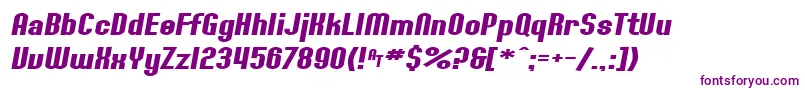 fuente SF Willamette Extended Bold Italic – Fuentes Moradas Sobre Fondo Blanco