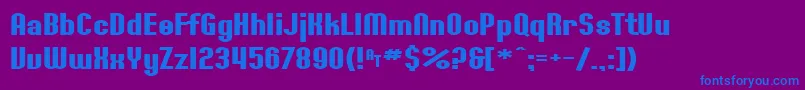 SF Willamette Extended Bold Font – Blue Fonts on Purple Background