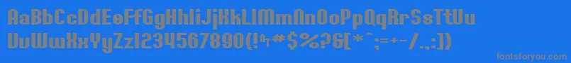 SF Willamette Extended Bold Font – Gray Fonts on Blue Background