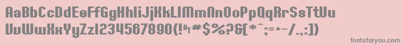 SF Willamette Extended Bold Font – Gray Fonts on Pink Background