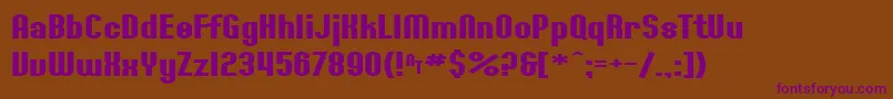 SF Willamette Extended Bold Font – Purple Fonts on Brown Background