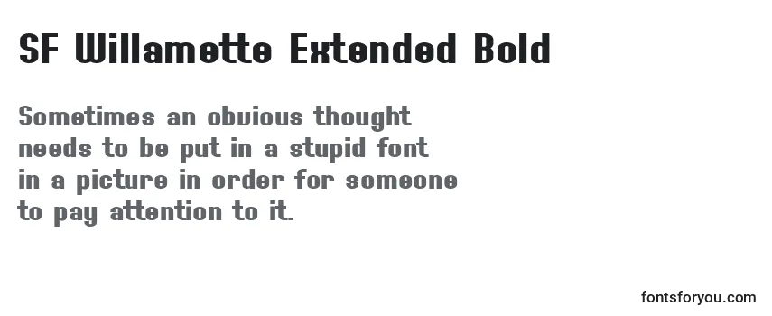 SF Willamette Extended Bold-fontti