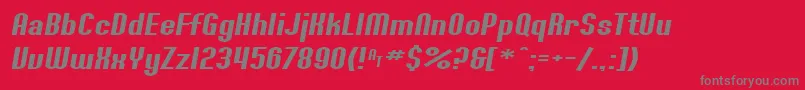 SF Willamette Extended Italic Font – Gray Fonts on Red Background