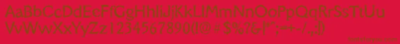 VeracruzrandomRegular-fontti – ruskeat fontit punaisella taustalla