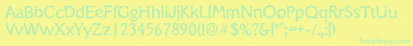 VeracruzrandomRegular-fontti – vihreät fontit keltaisella taustalla