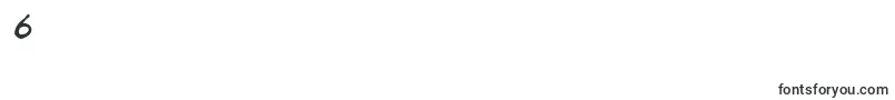 SF Wonder Comic Blotch Italic-Schriftart – Schriften für die Ziffer 6