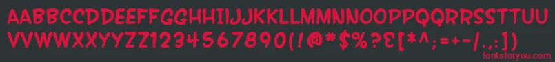 SF Wonder Comic Bold Font – Red Fonts on Black Background