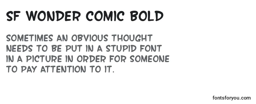 Przegląd czcionki SF Wonder Comic Bold