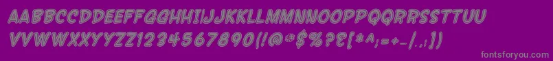 SF Wonder Comic Inline Italic Font – Gray Fonts on Purple Background