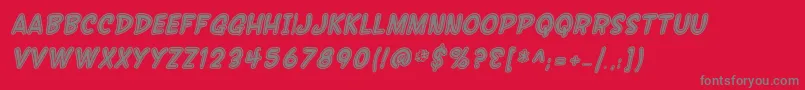 SF Wonder Comic Inline Italic Font – Gray Fonts on Red Background