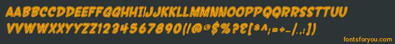 SF Wonder Comic Inline Italic Font – Orange Fonts on Black Background