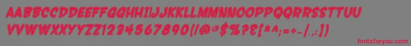 SF Wonder Comic Inline Italic Font – Red Fonts on Gray Background