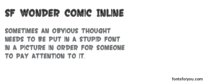 Überblick über die Schriftart SF Wonder Comic Inline