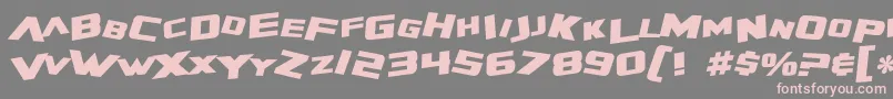 SF Zero Gravity Bold Italic Font – Pink Fonts on Gray Background