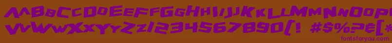 Шрифт SF Zero Gravity Bold Italic – фиолетовые шрифты на коричневом фоне