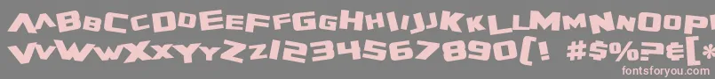 SF Zero Gravity Bold Font – Pink Fonts on Gray Background