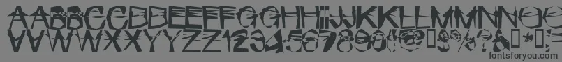 MischstabPopanz-fontti – mustat fontit harmaalla taustalla